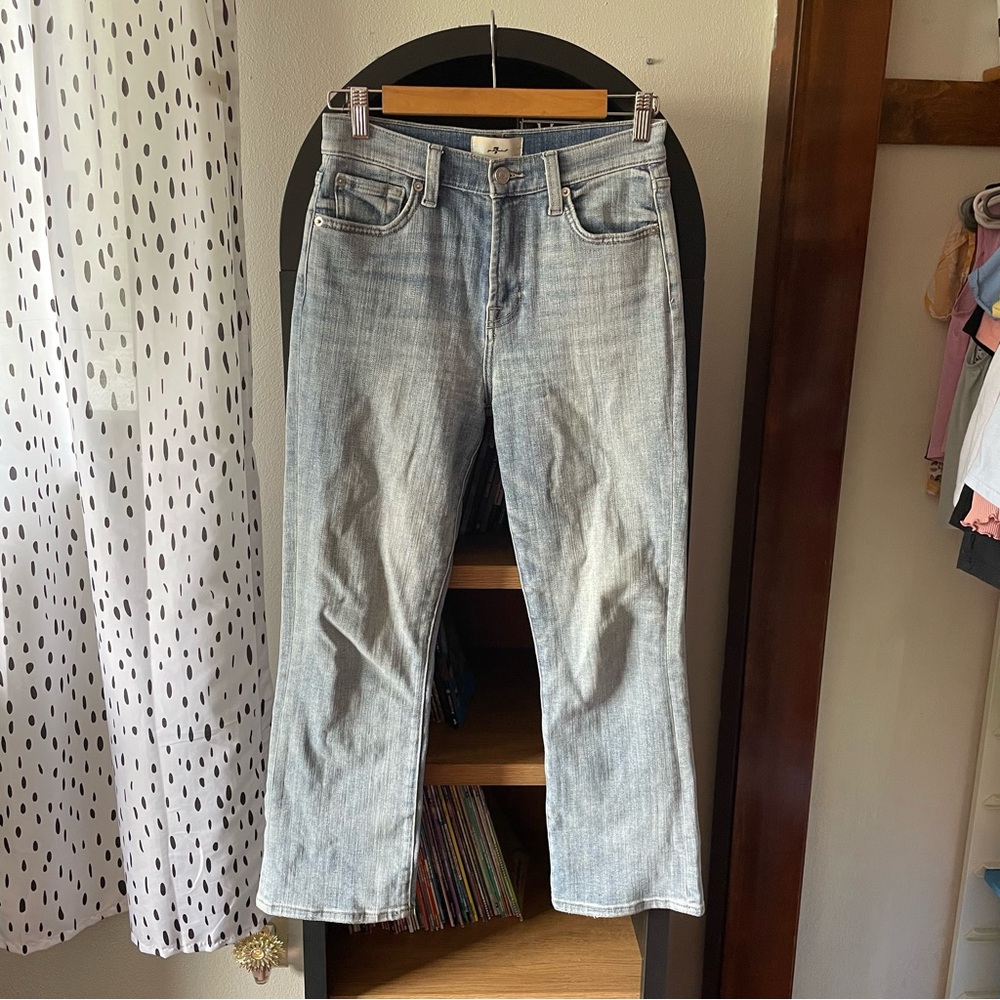 7 For All Mankind high waist slim kick jean